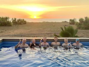 The swimming pool at our Dundee beach house. 